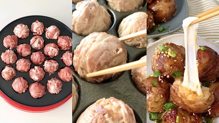 【たこ焼き機で】今流行りの肉巻きおにぎり作ってみた!! #Shorts