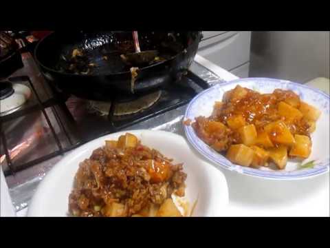 豚肉と長芋のチリソース煮：短縮版