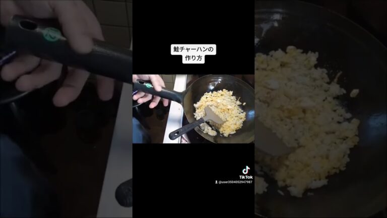 鮭チャーハンの作り方 #shorts #チャーハン #鉄鍋 #炒飯
