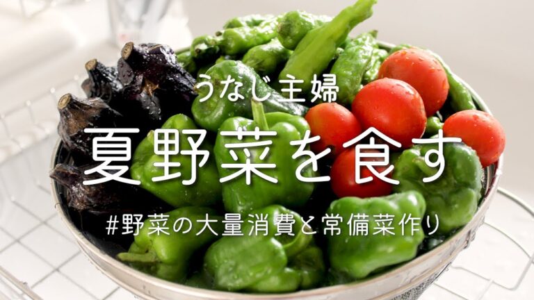【料理vlog】夏野菜を食す/常備菜作り/野菜の大量消費/作り置き/節約ご飯/共働き夫婦ご飯