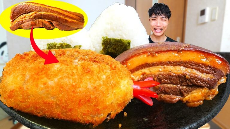 【全少年の夢】巨大エビフライお子様ランチを豚角煮で再現できて大感動不可避です