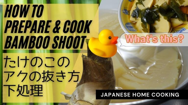 【Japanese food】How to prep and cook bamboo shoots & easy recipe【圧力鍋で10分！】たけのこのアク抜きと下処理＆簡単レシピ