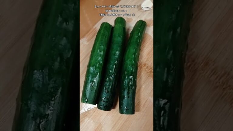 【お得なレシピ】きゅうりの一番旨い食べ方を教えます！漬け時間は2〜3分！『ごま味噌きゅうり漬け』①　2024年8月23日