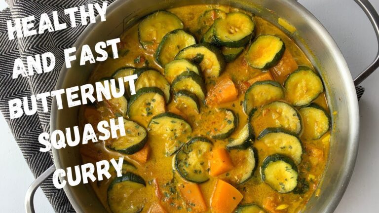 BUTTERNUT SQUASH AND ZUCCHINI CURRY RECIPE/CURRY/VEGAN/VEGETARIAN/VEGETABLE