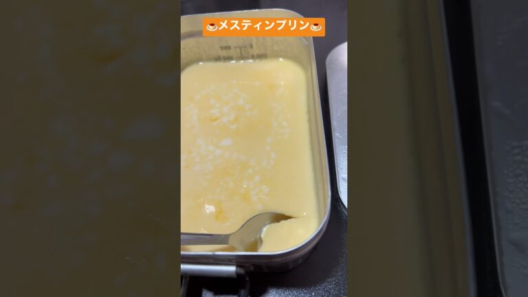 お腹がすいた方へ127。たまにはデザートも作ります！簡単メスティンプリン🍮✨✨#キャンプ飯 #メスティン #プリン #デザート #手作り