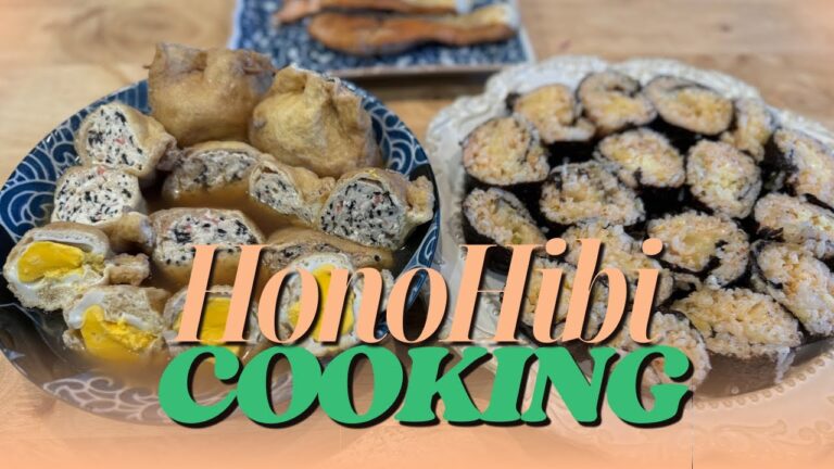 【お料理】３児のママ　キムタクおにぎり（ver2.0）　巾着がんも　初挑戦レシピ📝🍳