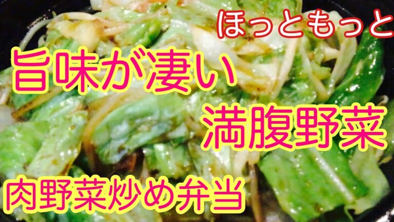 @ひとりごはん　ほっともっと「肉野菜炒め弁当」😀醤油ベースのタレが、お肉と野菜のボリュームが凄くて最高👍