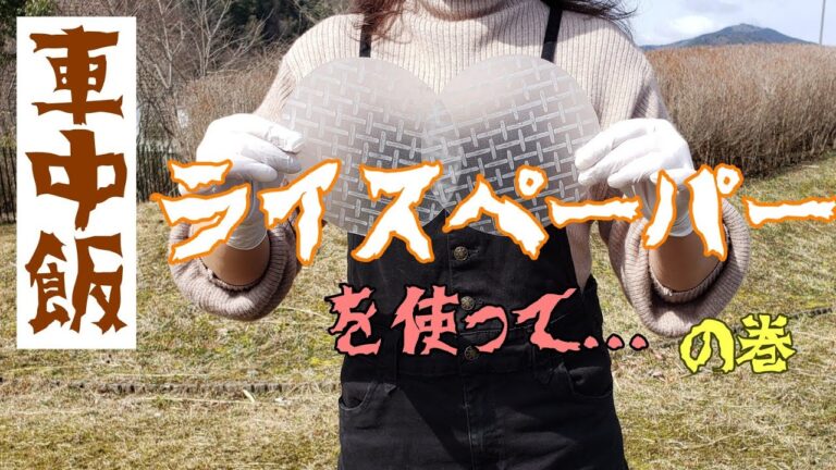 車中料理/ライスペーパーで餃子風/ヤギさん