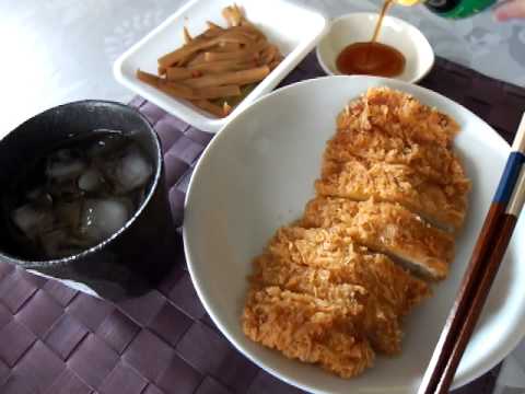 家飲みですよ～７２　おつまみメンマと、トンカツ