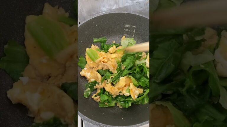 レタスのかたい葉とたまごの炒め物#shorts