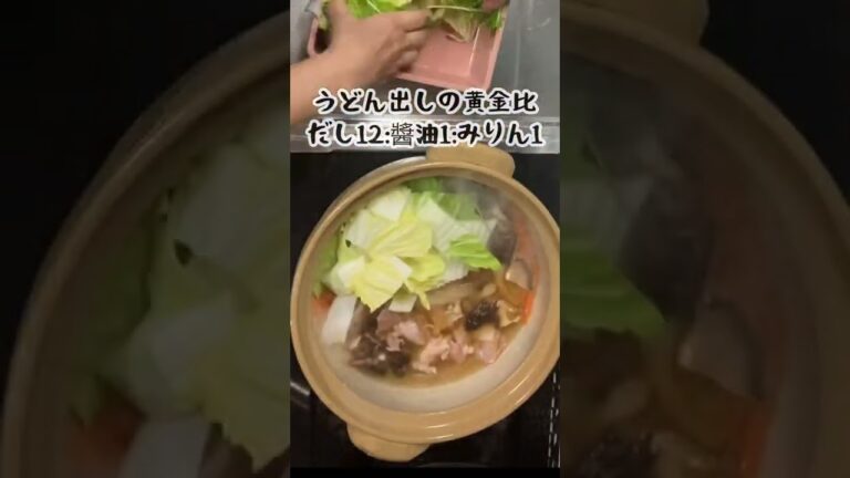 【料理】#shors #かんたんレシピ  #鍋料理 #鶏南蛮うどん #野菜たっぷり 寒い日のお鍋
