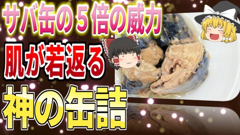 【40代50代】サバ缶よりも５倍の成分！みるみる肌が若返る缶詰【ゆっくり解説】