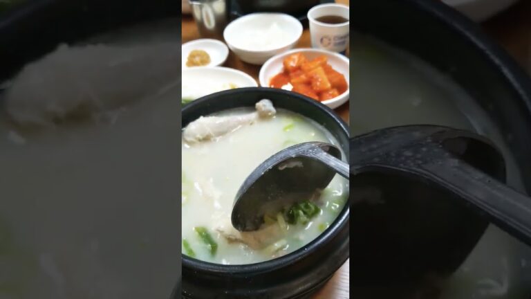 釜山で、トロトロに溶けた鶏肉入りの参鶏湯（サムゲタン）でコラーゲンを補充の巻⑤＃shorts