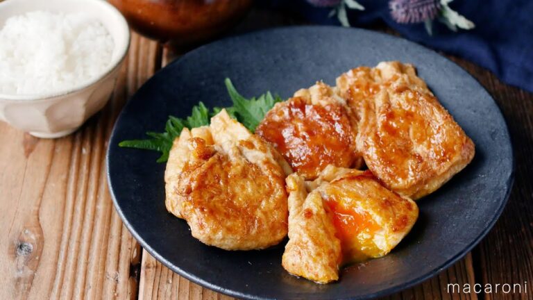 【卵巾着の生姜焼き】詰めて焼くだけ！メイン食材2つで完成♪｜macaroni（マカロニ）
