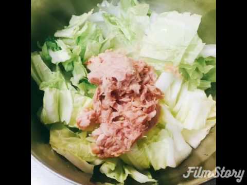 白菜とツナの春巻き