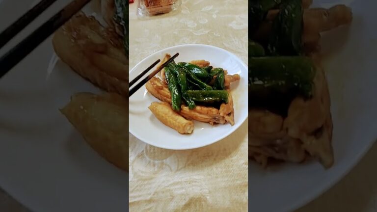 ししとうと手羽中の甘辛炒め🍺😁