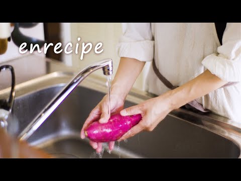優しい甘さ さつまいもポテトサラダ【recipe/作り方/4K/vlog】