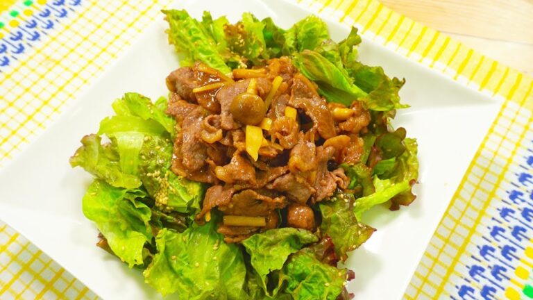 ボリューム満点！牛肉炒めサラダ
