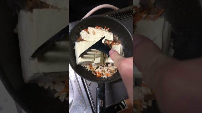 ローテンションで作る炒り豆腐