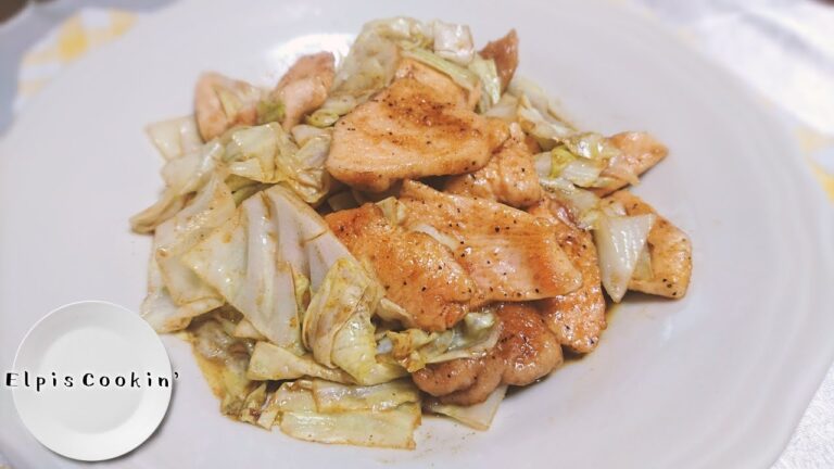 鶏とキャベツのカレー風味炒め【料理】