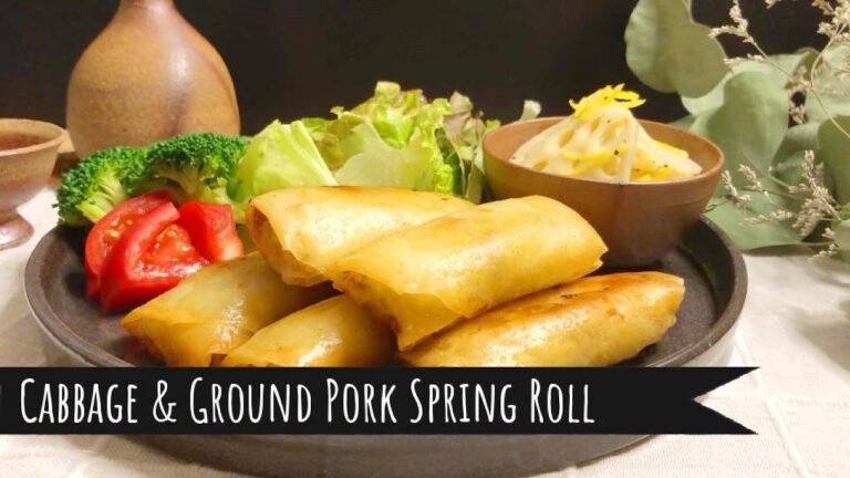 Cabbage & Ground Pork Spring Roll / キャベツと豚ひき肉の春巻き