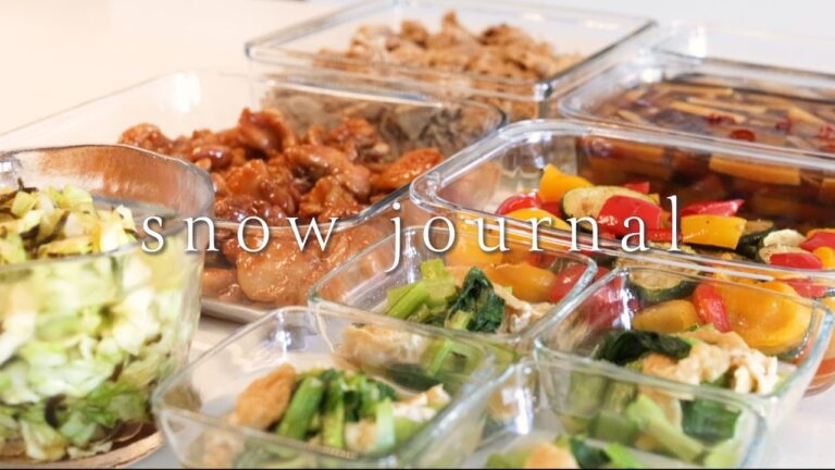 【作り置き】簡単レシピで手間がかからない作り置き７品｜色どり野菜のマリネ｜ジンジャーチキン｜ぽりぽり大根｜煮浸し｜味玉｜キャベツの塩こんぶ和え｜豚しゃぶ｜mealprep【丁寧な暮らしをめざして】