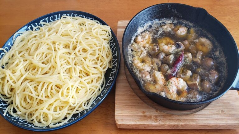 おうちでキャンプ飯【簡単アヒージョとパスタ】エビとマッシュルームをニトスキに入れたら悶絶するほど旨かったので料理の作り方紹介します【あさごはんチャンネル】