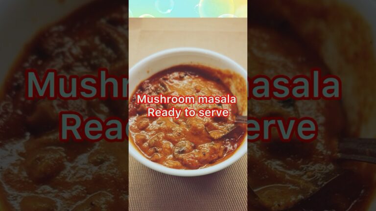 Mushroom masala curry restaurant style full recipe in 30 mins  #shorts