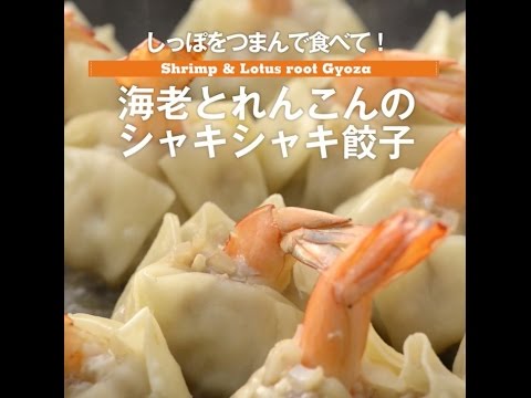 海老とれんこんのシャキシャキ餃子