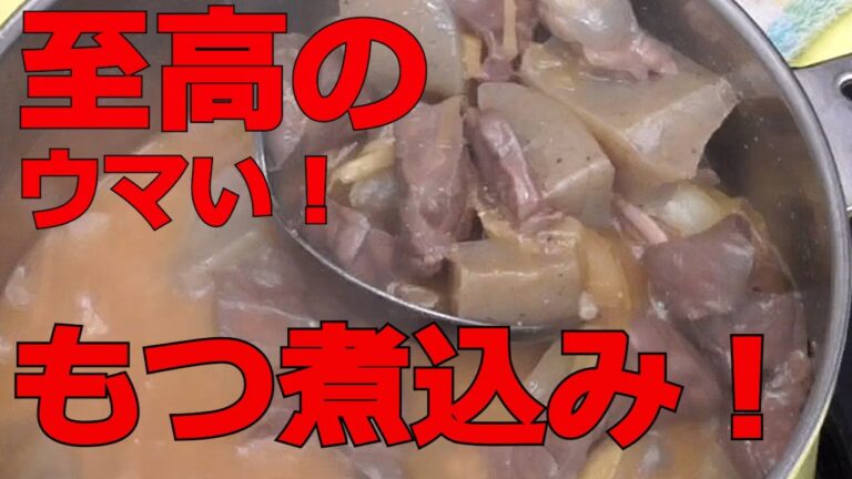 【至高のもつ煮込み！】ウマい、簡単な作り方！