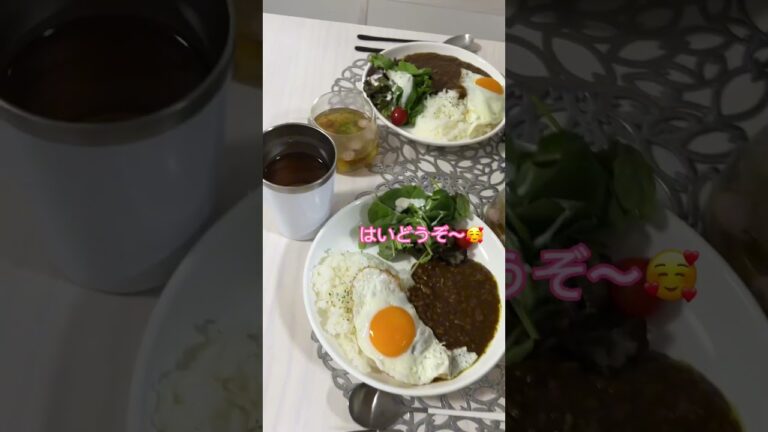キーマカレーとコンソメスープです🥰🍴 #おうちごはん #私のリアル飯 #簡単料理