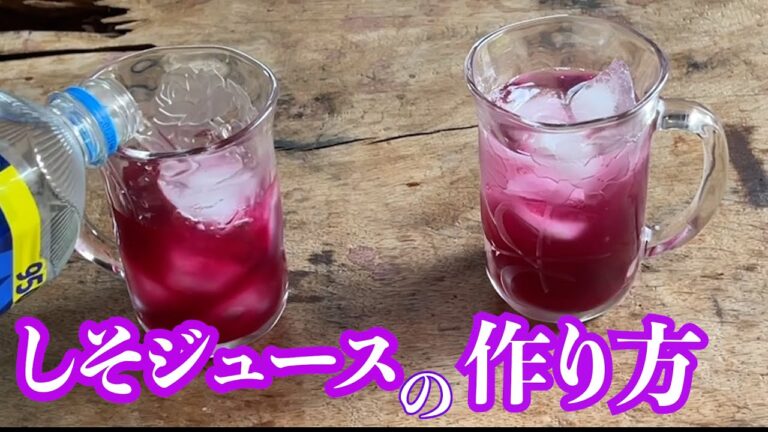 【しそジュースの作り方】しその香りがするしそジュースを作りました