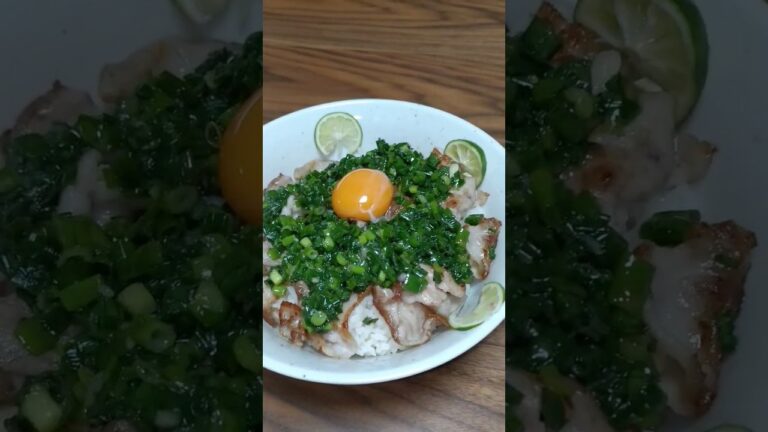 [5分でできる] ネギ塩ダレすだち丼 [かんたん] #すだち #ネギ塩ダレ