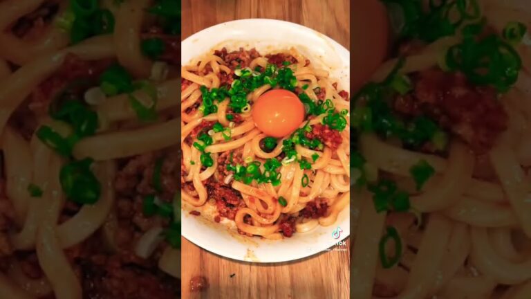 レンジで簡単肉そぼろうどん　#shorts