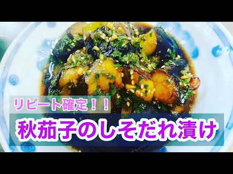 【秋茄子のしそタレ漬け】茄子が無限に食べられるレシピ