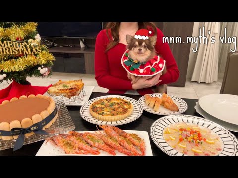 ケーキ作りから始まるクリスマスディナー7品🎄料理好きな主婦が張り切った日🎅🏻