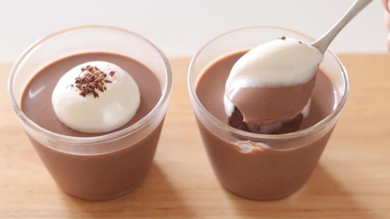 混ぜて冷やすだけ！とろける濃厚チョコレートプリンの作り方 /No Oven Smooth Chocolate pudding recipe