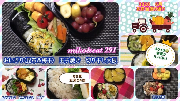 中高年女子の食事　2020 6月お弁当
