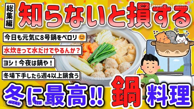 【2ch有益スレ】総集編‼ガチで寒い季節に最強な鍋料理について挙げてけｗ【ゆっくり解説】