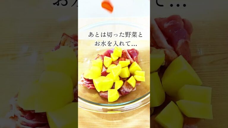 【時間が有り余ってる人は見ないでください】おりょうりレンジでクリームシチュー#shorts