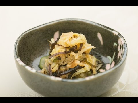 ●春日部きせん病院　腎臓にやさしいレシピ  キャベツの塩昆布和え①