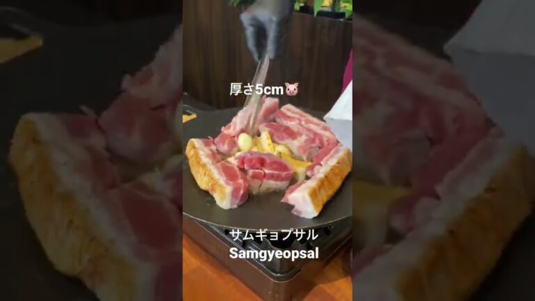 サムギョプサル 厚さ5cm samgyeopsal 韓国料理　モッパン