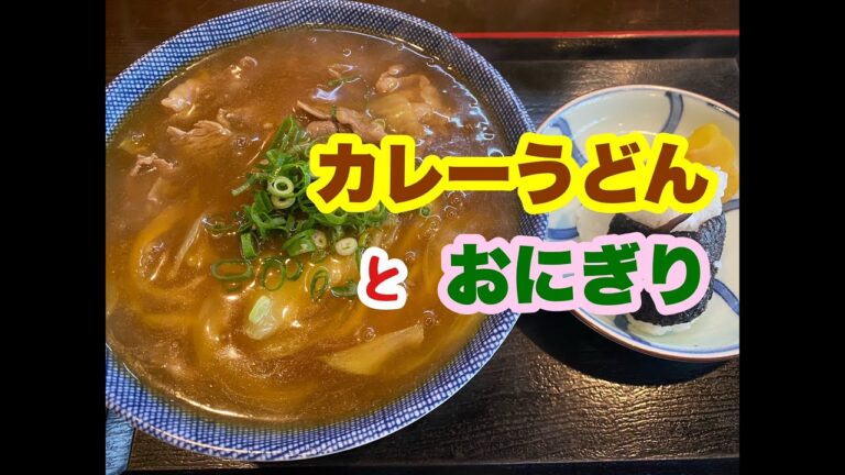うどん 定食 やました の カレーうどん と おにぎり