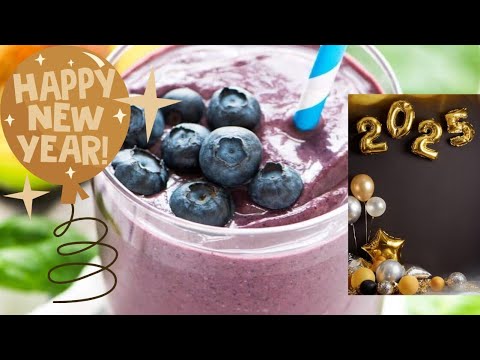 Avocado Smoothie with Blueberries & Natural Almonds. Good For Skin and overall health HNY 2025 🥳🎉💕