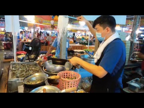 豪快な海老がたっぷり入ったタイの高級春雨炒め（４K画質対応）【World Food Films】