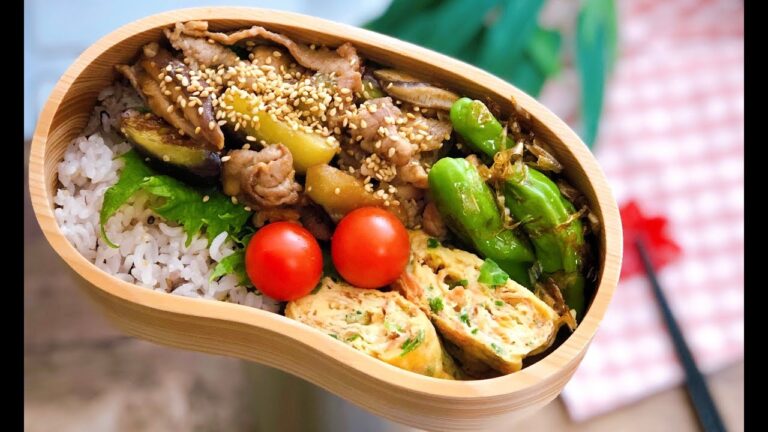【お弁当 ナス味噌炒め弁当】eggplant pork roasting  lunchbox bento