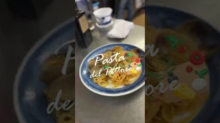 ピットーレのパスタ　アーリオオーリオペペロンチーノ、ボンゴレロッソ、バジルのタリアテッレ #Shorts