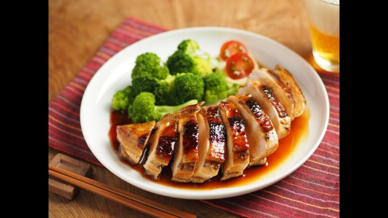 鶏むね肉の柔らか照り焼き　、　ぽん酢で鶏むね肉がしっとり柔らか