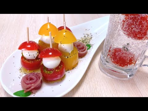 トマト農家さんがくれたトマトでカプレーゼを作って食べる〜トマトサイダーも添えて〜