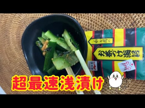 【永谷園】超最速きゅうり浅漬け　「お茶漬けの素」 #shorts